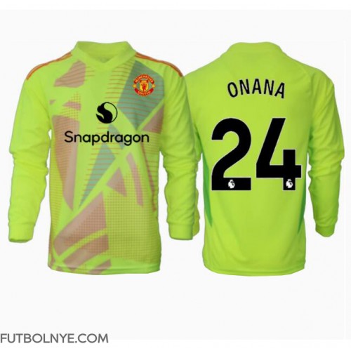 Camiseta Manchester United Andre Onana #24 Portero Visitante Equipación 2024-25 manga larga